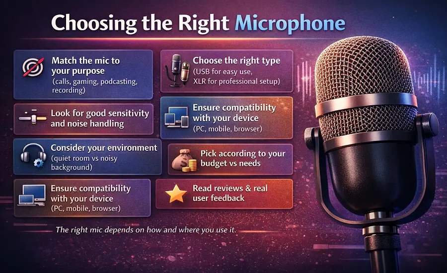 Choosing the right microphone for your needs