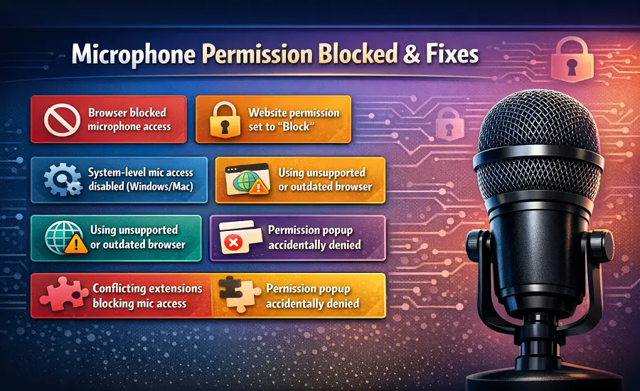 Mic Permission Blocked? Fix Browser, OS, and Site-Level Microphone Access Issues