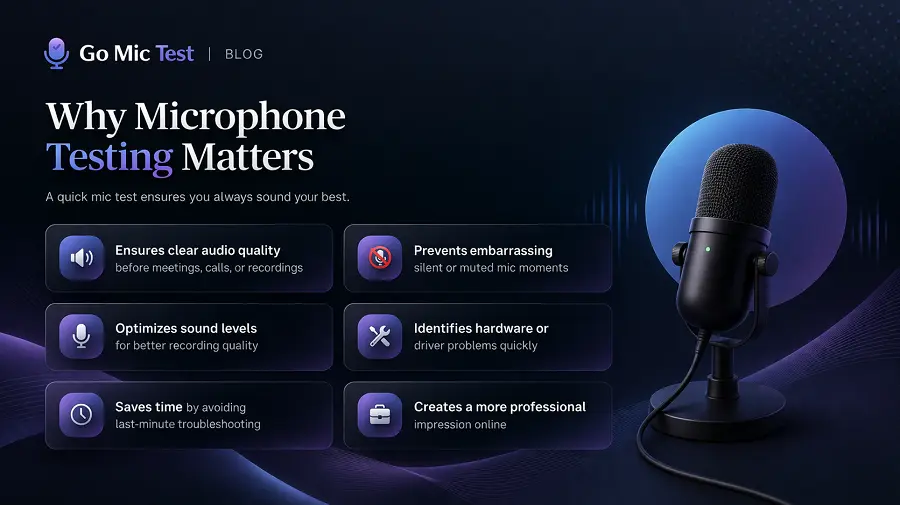Why microphone testing matters before meetings and recordings